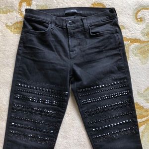 J brand studded black jeans